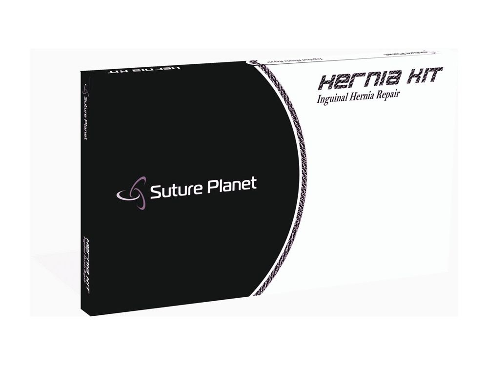 Hernia Kit — 3 sutures + polypropylene mesh, sterile surgical device by Suture Planet