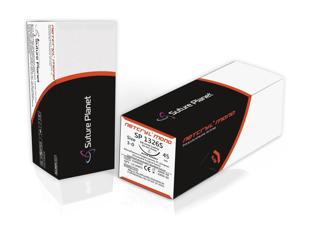 Netcryl Mono — Poliglecaprone 25, sterile surgical device by Suture Planet
