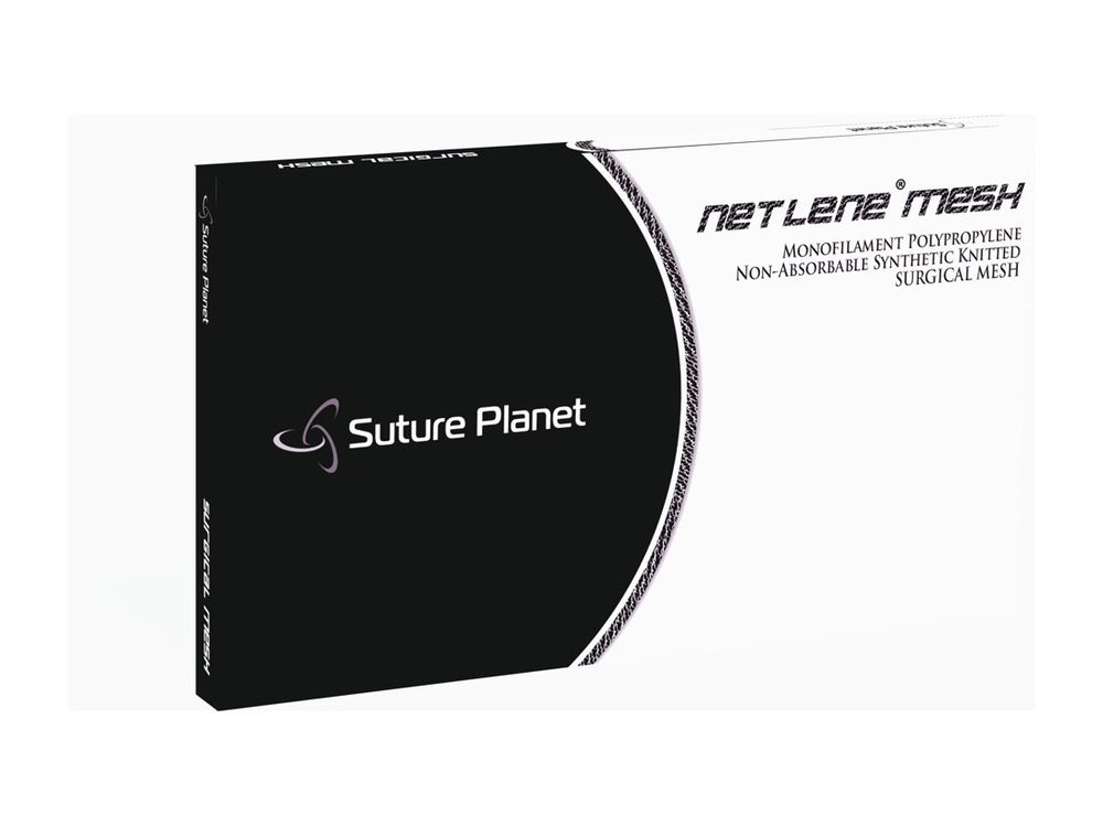 Netlene Mesh Pre-Shaped — Macropore Polypropylene, Laser-Cut, sterile surgical device by Suture Planet