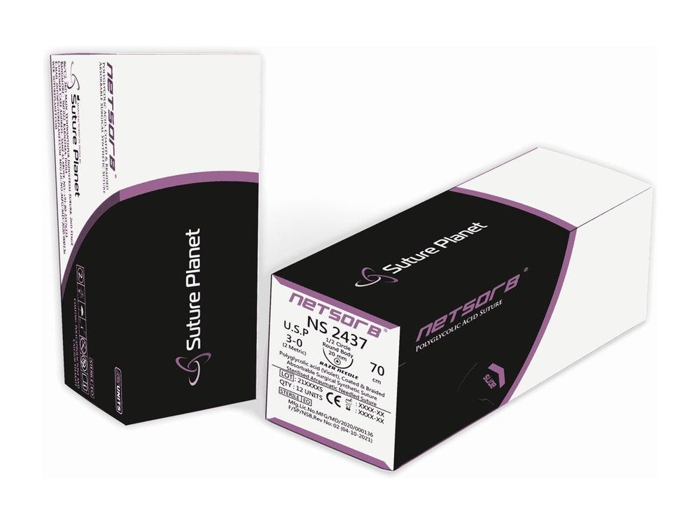 Netsorb — Polyglycolic Acid (PGA), sterile surgical device by Suture Planet